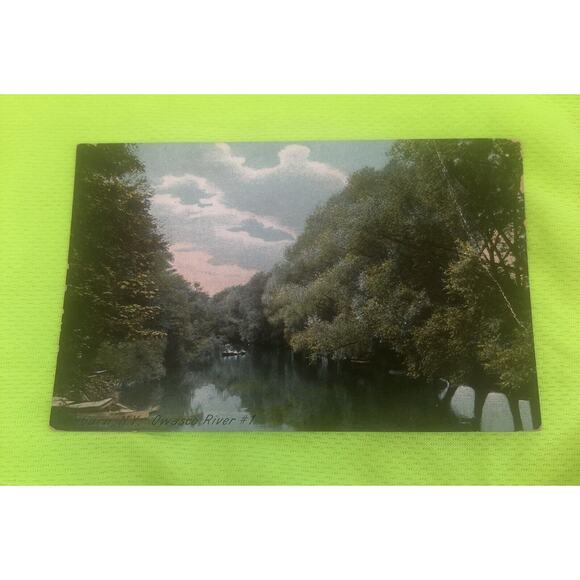 Post Card -‎ Auburn NY Owasco River #1 Unposted - Picture 1 of 2